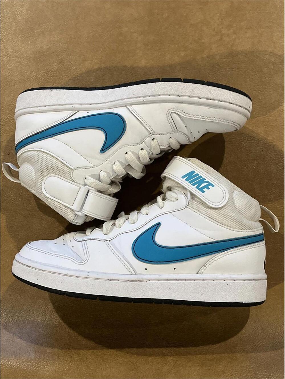 Nike Borough Mid 2 GS Shoes White Aquamarine (Youth 5Y)